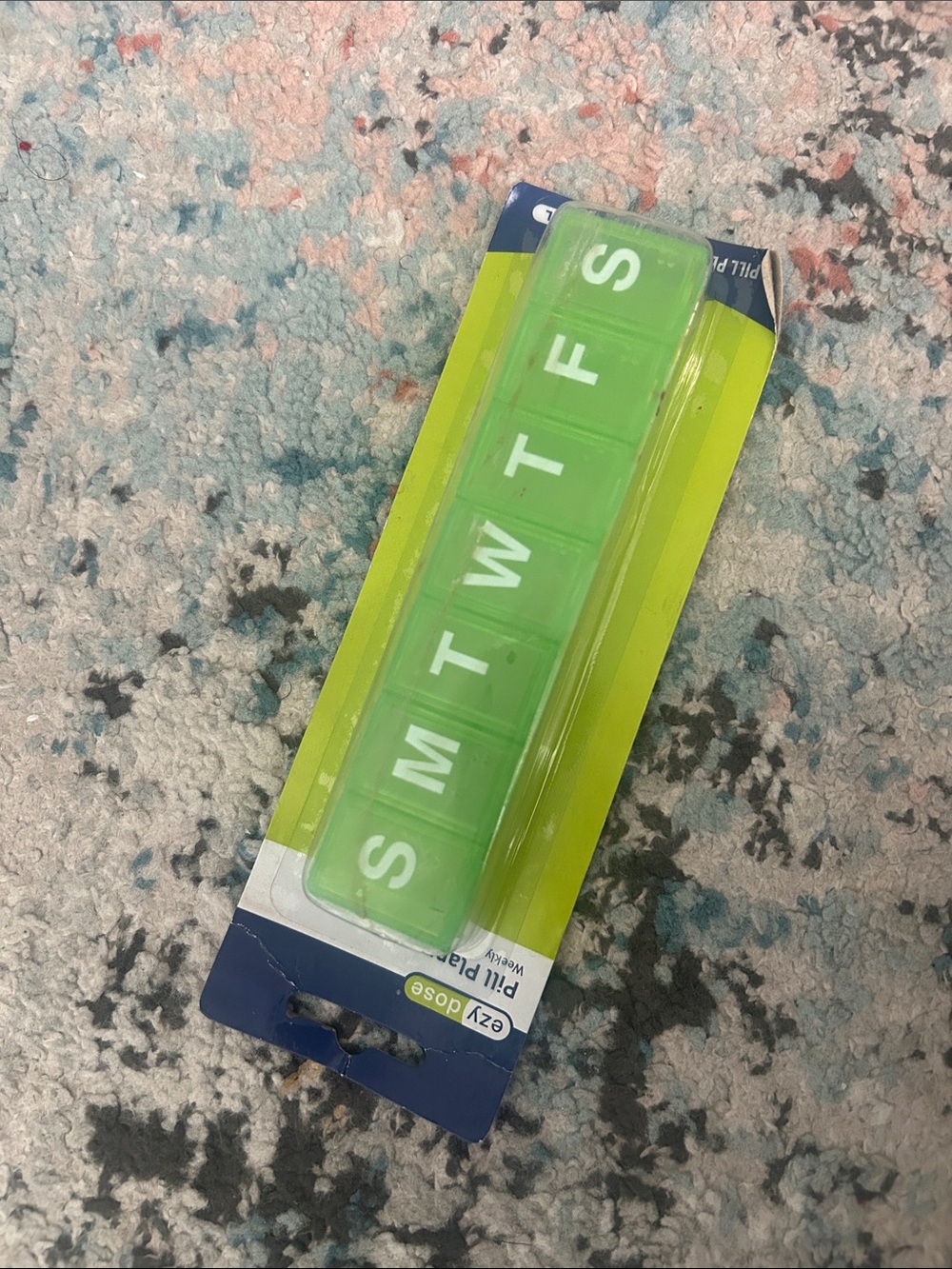 Green Weekly Pill Organizer - 7 Day AM/PM Case